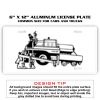 6 X 12 Full Size Aluminum License Plate for Cars and Trucks  Thumbnail