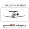 6 X 12 Full Size Aluminum License Plate for Cars and Trucks  Thumbnail