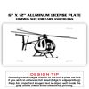 6 X 12 Full Size Aluminum License Plate for Cars and Trucks  Thumbnail