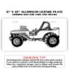 6 X 12 Full Size Aluminum License Plate for Cars and Trucks  Thumbnail