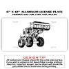 6 X 12 Full Size Aluminum License Plate for Cars and Trucks  Thumbnail