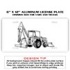 6 X 12 Full Size Aluminum License Plate for Cars and Trucks  Thumbnail