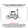 6 X 12 Full Size Aluminum License Plate for Cars and Trucks  Thumbnail