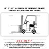 6 X 12 Full Size Aluminum License Plate for Cars and Trucks  Thumbnail