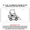6 X 12 Full Size Aluminum License Plate for Cars and Trucks  Thumbnail