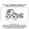 6 X 12 Full Size Aluminum License Plate for Cars and Trucks  Thumbnail