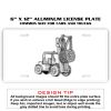 6 X 12 Full Size Aluminum License Plate for Cars and Trucks  Thumbnail