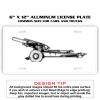 6 X 12 Full Size Aluminum License Plate for Cars and Trucks  Thumbnail