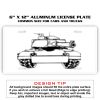 6 X 12 Full Size Aluminum License Plate for Cars and Trucks  Thumbnail