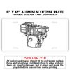 6 X 12 Full Size Aluminum License Plate for Cars and Trucks  Thumbnail