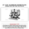 6 X 12 Full Size Aluminum License Plate for Cars and Trucks  Thumbnail