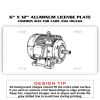 6 X 12 Full Size Aluminum License Plate for Cars and Trucks  Thumbnail