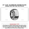6 X 12 Full Size Aluminum License Plate for Cars and Trucks  Thumbnail