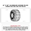 6 X 12 Full Size Aluminum License Plate for Cars and Trucks  Thumbnail