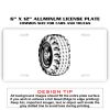 6 X 12 Full Size Aluminum License Plate for Cars and Trucks  Thumbnail