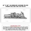 6 X 12 Full Size Aluminum License Plate for Cars and Trucks  Thumbnail