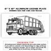 6 X 12 Full Size Aluminum License Plate for Cars and Trucks  Thumbnail