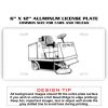 6 X 12 Full Size Aluminum License Plate for Cars and Trucks  Thumbnail