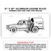 6 X 12 Full Size Aluminum License Plate for Cars and Trucks  Thumbnail
