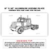 6 X 12 Full Size Aluminum License Plate for Cars and Trucks  Thumbnail