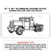 6 X 12 Full Size Aluminum License Plate for Cars and Trucks  Thumbnail