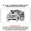 6 X 12 Full Size Aluminum License Plate for Cars and Trucks  Thumbnail