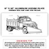 6 X 12 Full Size Aluminum License Plate for Cars and Trucks  Thumbnail