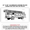 6 X 12 Full Size Aluminum License Plate for Cars and Trucks  Thumbnail