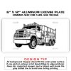 6 X 12 Full Size Aluminum License Plate for Cars and Trucks  Thumbnail