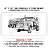 6 X 12 Full Size Aluminum License Plate for Cars and Trucks  Thumbnail