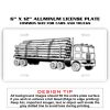 6 X 12 Full Size Aluminum License Plate for Cars and Trucks  Thumbnail