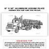 6 X 12 Full Size Aluminum License Plate for Cars and Trucks  Thumbnail