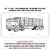 6 X 12 Full Size Aluminum License Plate for Cars and Trucks  Thumbnail