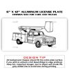 6 X 12 Full Size Aluminum License Plate for Cars and Trucks  Thumbnail