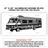 6 X 12 Full Size Aluminum License Plate for Cars and Trucks  Thumbnail