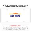 6 X 12 Full Size Aluminum License Plate for Cars and Trucks  Thumbnail