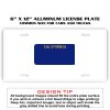 6 X 12 Full Size Aluminum License Plate for Cars and Trucks  Thumbnail