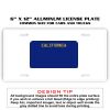 6 X 12 Full Size Aluminum License Plate for Cars and Trucks  Thumbnail