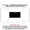 6 X 12 Full Size Aluminum License Plate for Cars and Trucks  Thumbnail