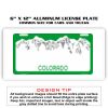 6 X 12 Full Size Aluminum License Plate for Cars and Trucks  Thumbnail