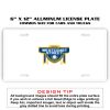6 X 12 Full Size Aluminum License Plate for Cars and Trucks  Thumbnail