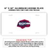 6 X 12 Full Size Aluminum License Plate for Cars and Trucks  Thumbnail
