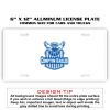 6 X 12 Full Size Aluminum License Plate for Cars and Trucks  Thumbnail