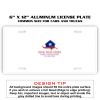 6 X 12 Full Size Aluminum License Plate for Cars and Trucks  Thumbnail