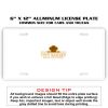 6 X 12 Full Size Aluminum License Plate for Cars and Trucks  Thumbnail