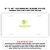 6 X 12 Full Size Aluminum License Plate for Cars and Trucks  Thumbnail