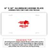 6 X 12 Full Size Aluminum License Plate for Cars and Trucks  Thumbnail