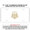 6 X 12 Full Size Aluminum License Plate for Cars and Trucks  Thumbnail