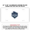 6 X 12 Full Size Aluminum License Plate for Cars and Trucks  Thumbnail
