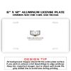 6 X 12 Full Size Aluminum License Plate for Cars and Trucks  Thumbnail